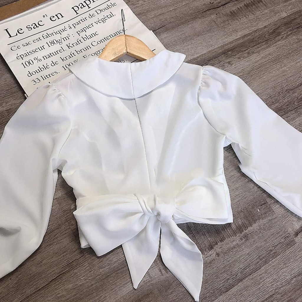 [Mã WASTUP giảm 10% tối đa 30K đơn 99K] Áo croptop nữ dài tay thắt nơ nhiều kiểu | BigBuy360 - bigbuy360.vn