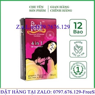 Bao Cao Su Gân gai Kéo dài thời gian 12 chiếc Feel 4 in 1 – Malaysia