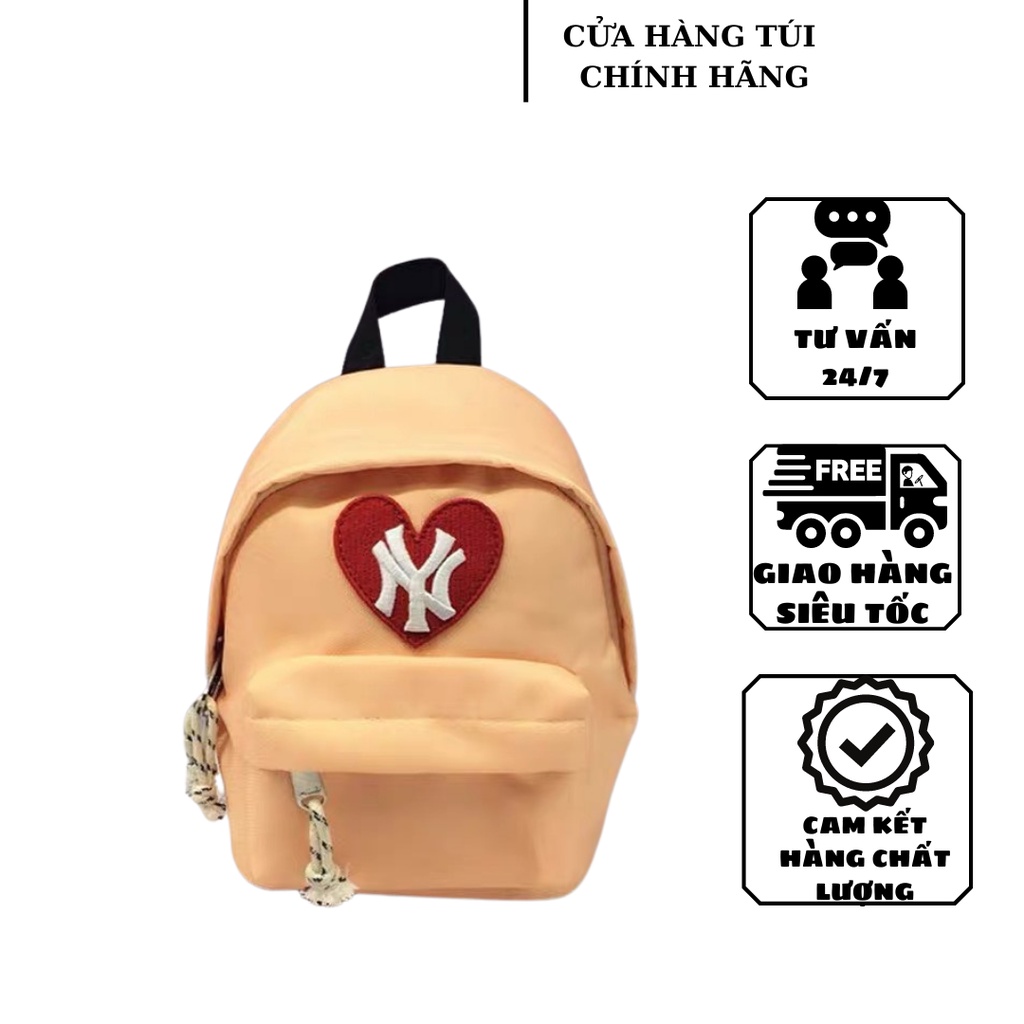 Ba lô MLB túi nhắn tin tình yêu mới của Hàn Quốc sinh viên trẻ  Túi đi học nữ trái tim trong màu đen ba lô nhỏ