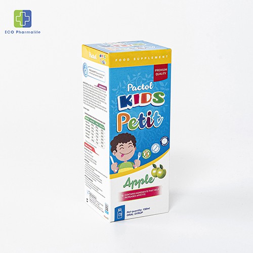 Pactol Kids Petit - Hỗ trợ bé ăn ngon miệng, tăng sức đề kháng cho cơ thể - Hộp 150ml