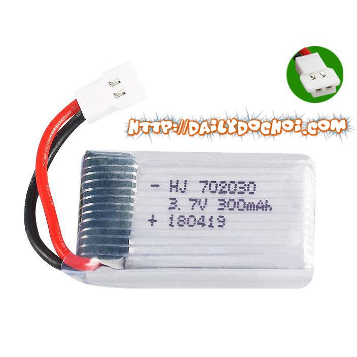 Pin sạc 3.7v dung lượng 300mAh dành cho đĩa bay cỡ nhỏ và trung