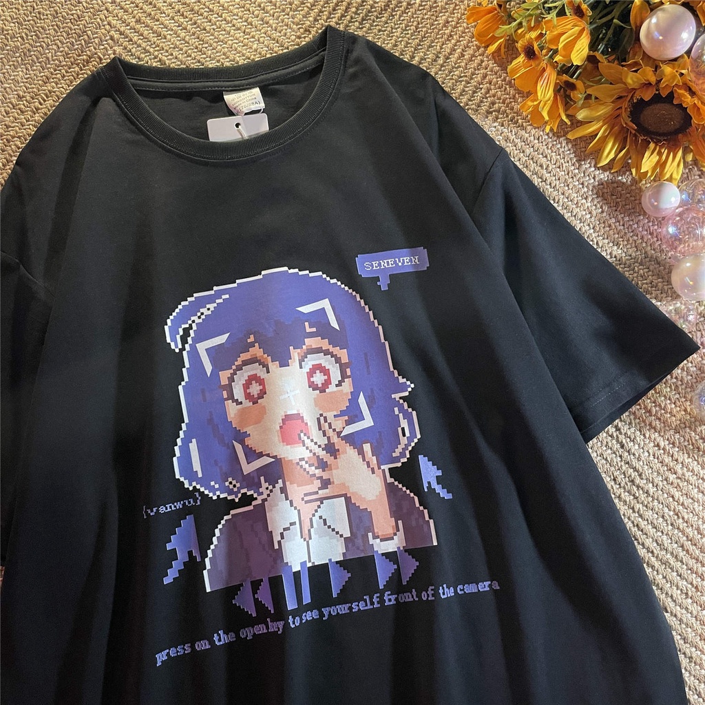 Áo Thun Tay Ngắn Áo Thun nữ tay ngắn áo phông nữ đẹp form rộng tay lỡ unisex Dáng Rộng In Hình Cô Gái Phong Cách Retro Mỹ
