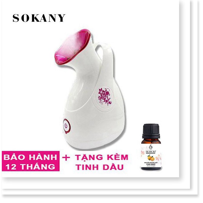 Máy xông hơi mặt sokany618 dung tích 65ml, công suất: 280W [  BẢO HÀNH 2 NĂM, MUA 1 TẶNG 1 LỌ TINH DẦU ]