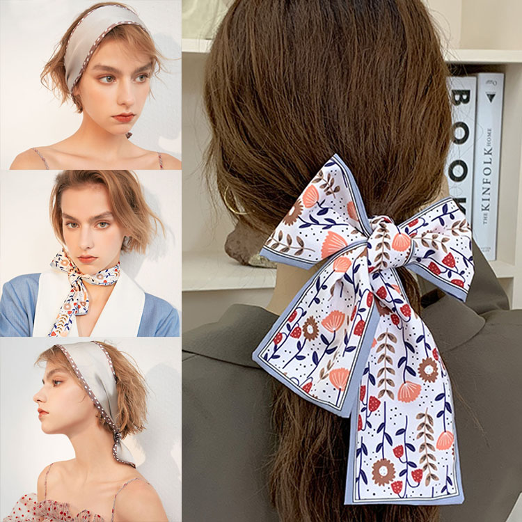 Khăn Quàng Cổ Kiêm Dây Cột Tóc Xinh Xắn Phong Cách Hàn Quốc