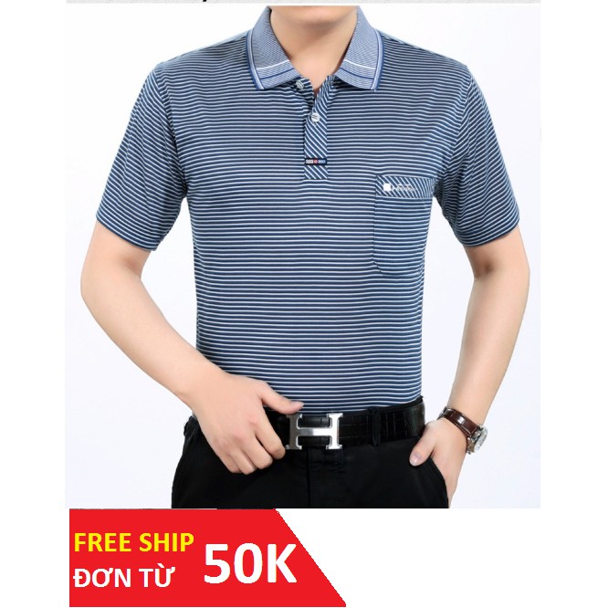 Áo thun cổ đức nam trung tuổi tặng bố