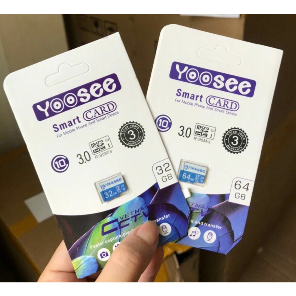 [Loại 1] Thẻ Nhớ Yoosee 64GB/32GB chuẩn U3 chính hãng, Chuyên dụng lưu trữ Camera/Điện thoại/Camera hành trình 4K
