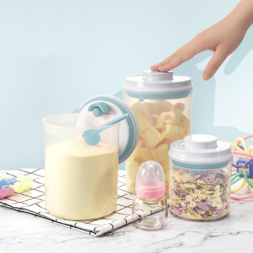 Hộp đựng sữa bột OSSAYI có muỗng đong đóng kín 2000ml tiện lợi