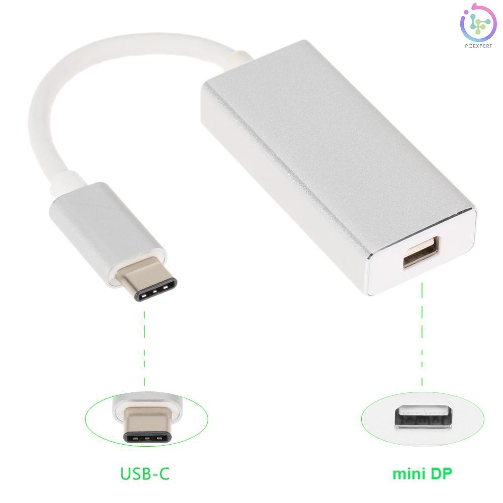 PCER♦USB 3.1 Type-C to Mini DisplayPort MDP Mini DP 1080p HDTV Hub Adapter Data Cable for New MacBoo