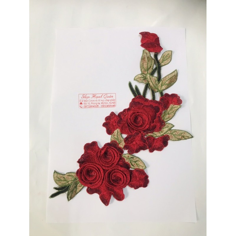 Hoa thêu cánh nổi mã h375 (Shop giao đơn tiền hàng từ 50k)