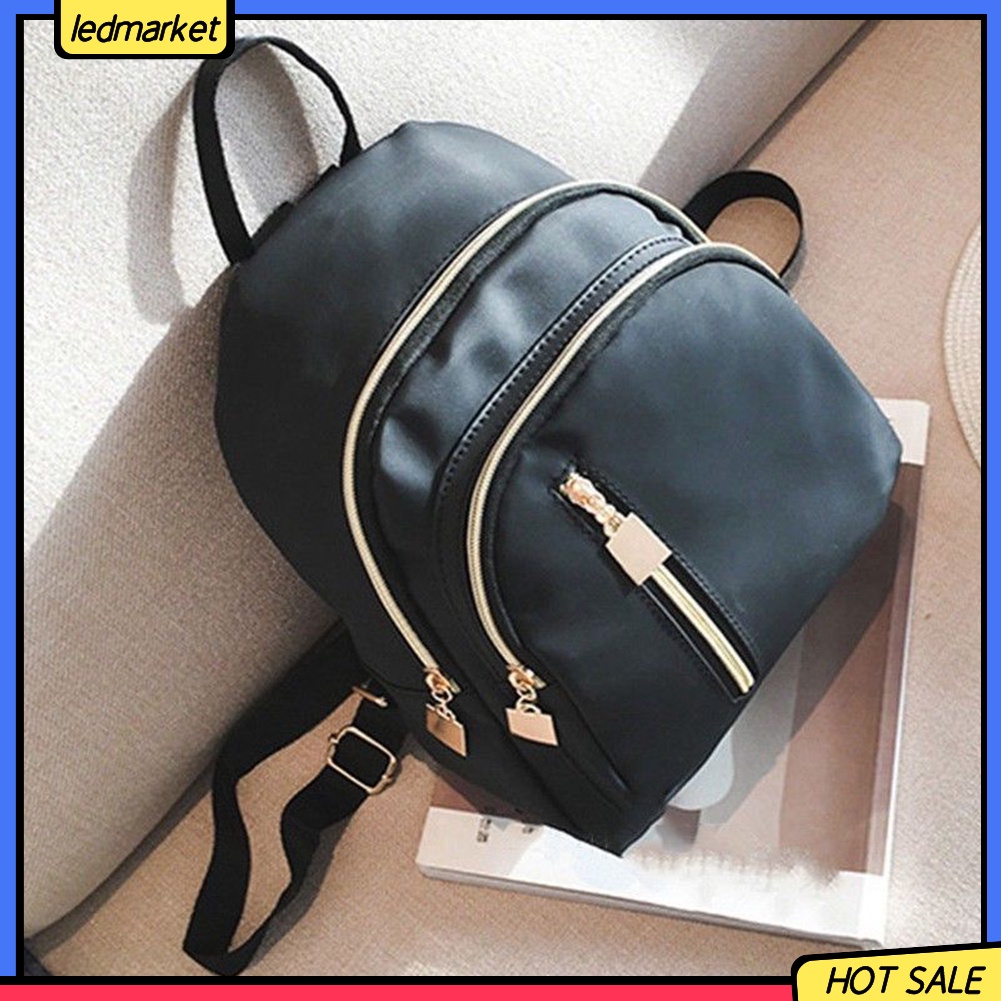 Ba lô nylon màu trơn kiểu dáng thời trang cho nữ