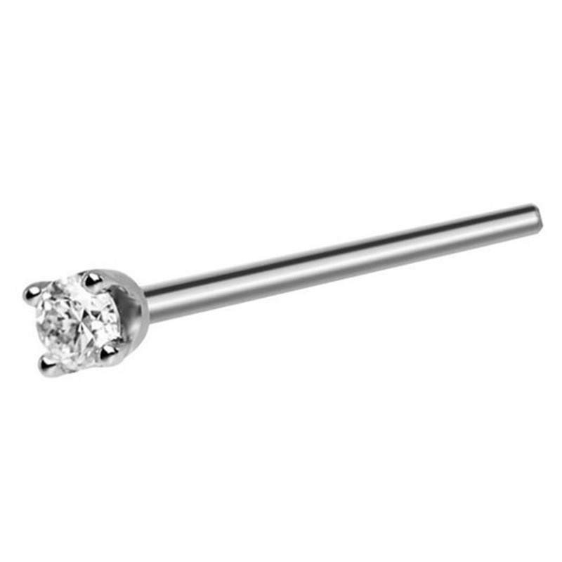 Set 5 Khuyên Mũi Thép Không Gỉ Đính Đá Nhân Tạo Nhiều Kiểu Dáng