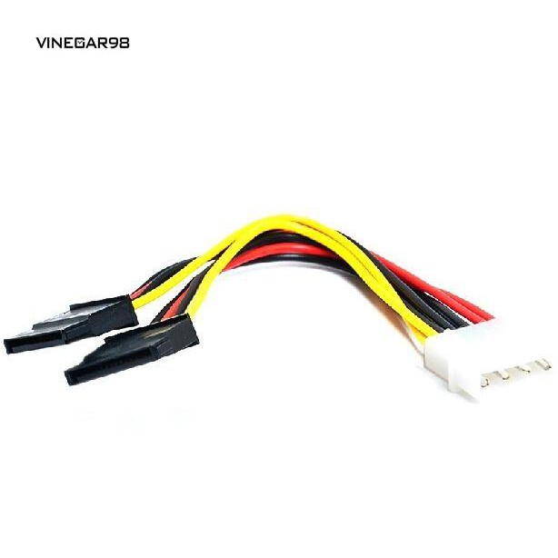 【món quà miễn phí】Cáp Chuyển Đổi Nguồn 4 Pin Ide Molex Sang 15 Pin 2 Serial Sata