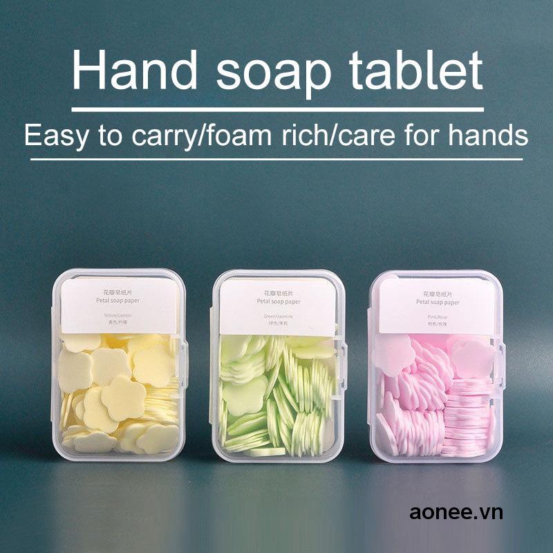 ✨✨Xà phòng giấy miếng hình cánh hoa du lịch bỏ túi