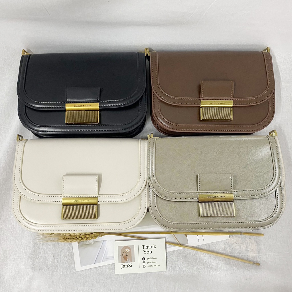 Túi xách đeo chéo JanSi, túi đeo vai kẹp nách basic khoá phím đàn likeaut sz22 -