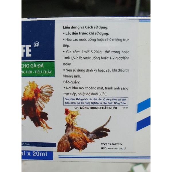 NEOLIFE 20ml MEN SỐNG CHO GÀ ĐÁ ngăn ngừa rối loạn tiêu hóa, tiêu chảy, táo bón,chướng hơi, khó tiêu
