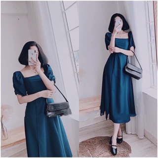Đầm thiết kế cổ vuông