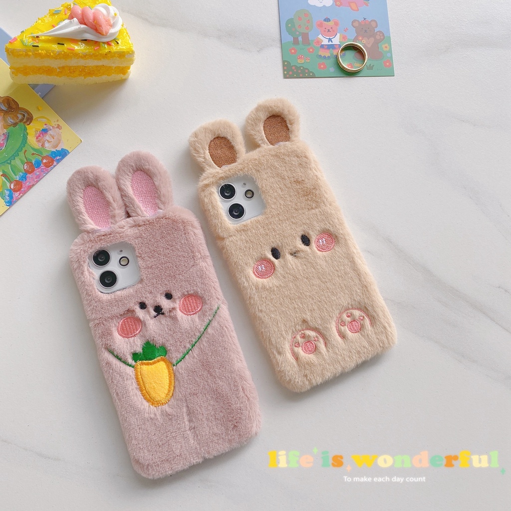 Ốp Điện Thoại tpu Mềm Tai Thỏ Cho iphone 12 pro max 11 pro max xs max xr x 7 8 plus