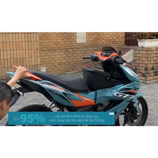 Tem rời honda winner x xanh - tem 3 lớp - tặng logo - ver 8
