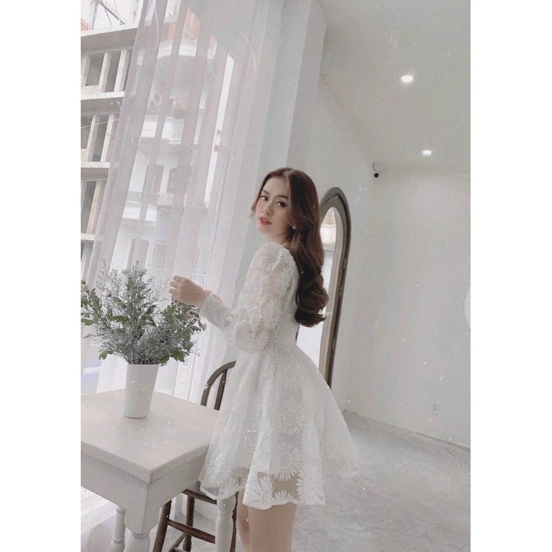 Đầm ren hoa cúc #bigsize 60kg đến 90kg