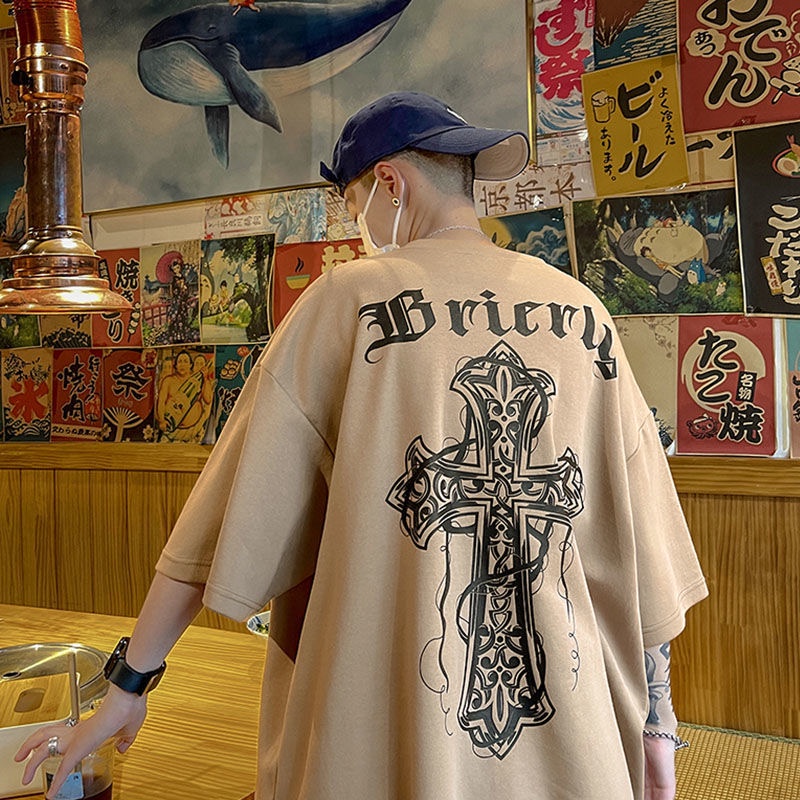 Áo Thun Tay Ngắn 5 / 4 Vải cotton Phong Cách Hip Hop Thời Trang Mùa Hè Cho Nam M-5XL