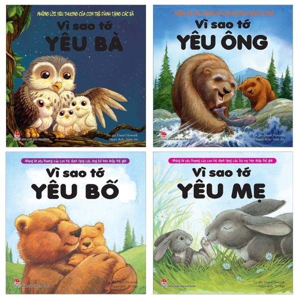 Sách - Combo Những Lời Yêu Thương Của Con Trẻ Dành Tặng: Bố + Mẹ + Ông + Bà (Tái Bản 2019 (Bộ 4 Cuốn)