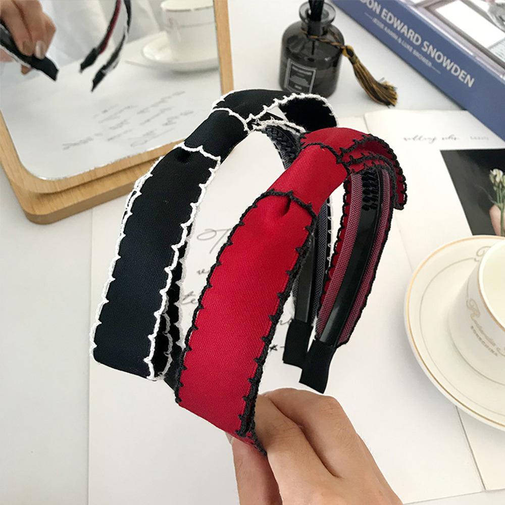 Băng Đô Cài Tóc Màu Trắng Đen Phong Cách Hàn Quốc Cho Nữ