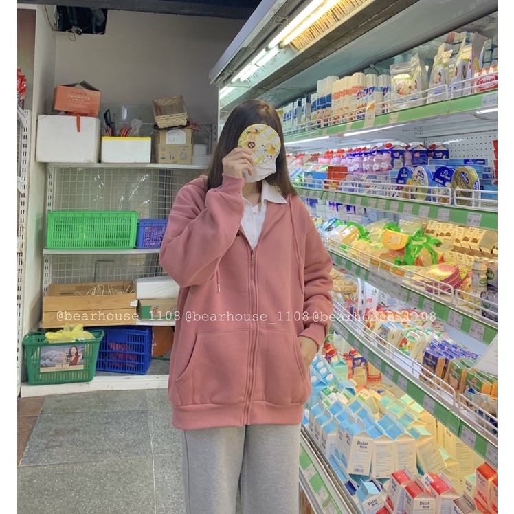 ❌ ÁO KHOÁC NỮ NỈ BÔNG TRƠN BASIC ĐẸP QC ❌ ÁO HOODIE ZIP NỮ TRƠN * QC * | BigBuy360 - bigbuy360.vn