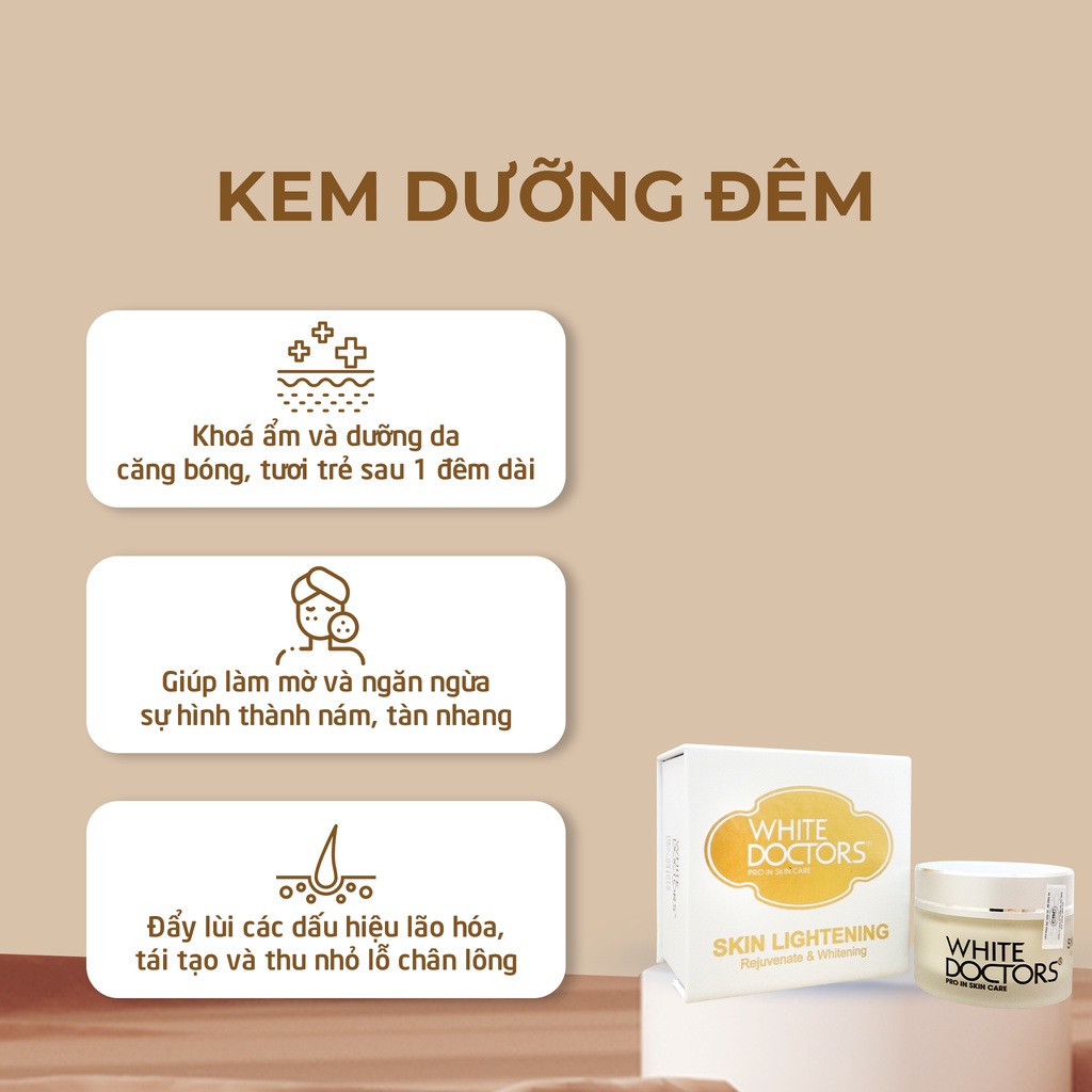 Kem làm trắng da mờ nếp nhăn White Doctors Skin Lightening 40g