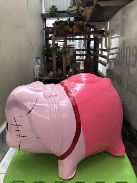 Heo đất kitty hồng size XL