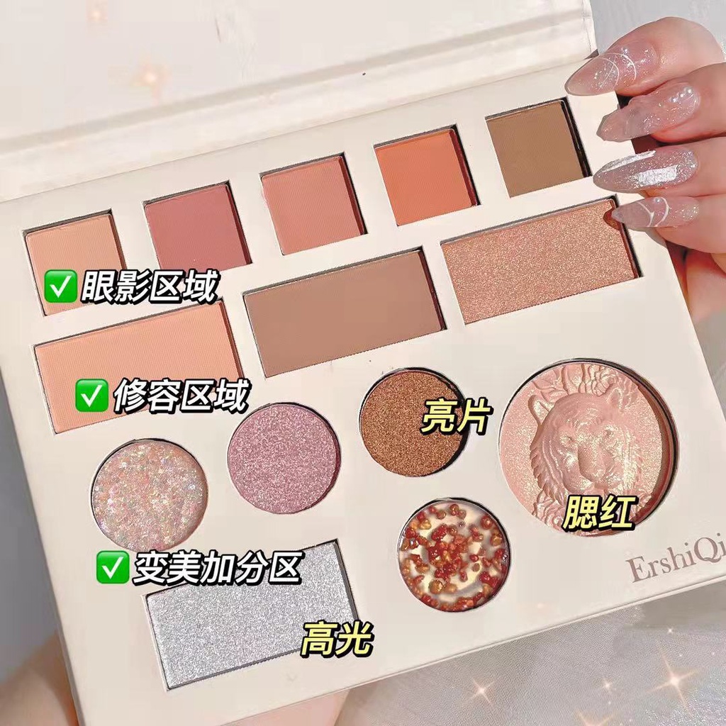 Bảng Phấn Mắt MUGE LEEN 14 Màu Sắc Ánh Ngọc Trai Trà Sữa Nhẹ Nhàng Thấm Nước