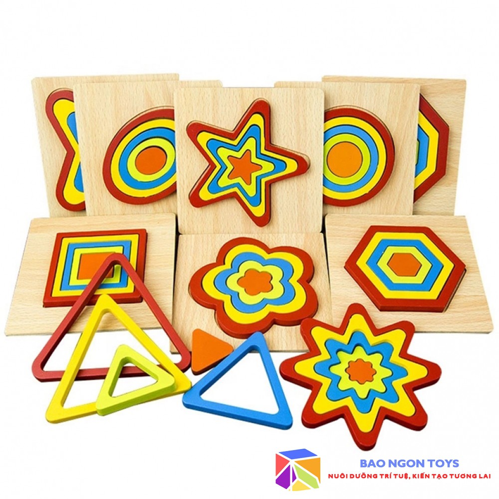 ĐỒ CHƠI XẾP HÌNH NHIỀU LỚP GIÚP BÉ HỌC HÌNH DẠNG - BAO NGON TOYS