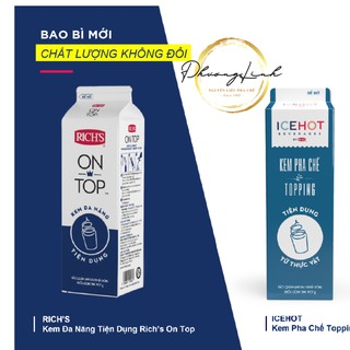 Kem pha chế icehot _ ontop hộp 907g