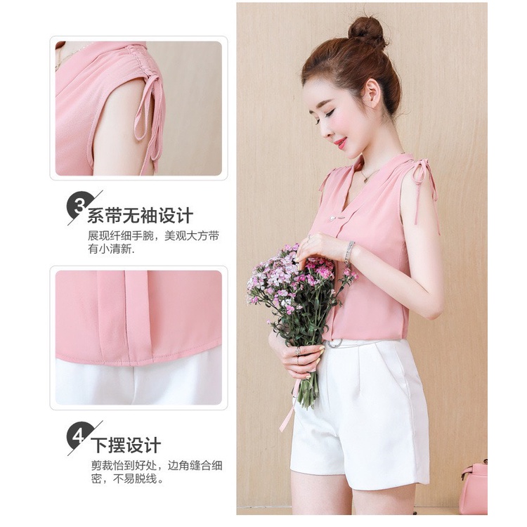 áo sát nách, áo sát nách cổ V, chất liệu lụa thái mềm mịn, thoáng mát, kiểu dáng trẻ trung năng động | BigBuy360 - bigbuy360.vn