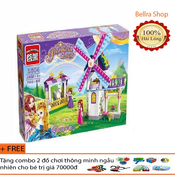 Đồ Chơi Xếp Hình Lắp Ráp 2604 Ngôi Nhà Cối Xoay Gió Cầu Vồng/ Xếp Hình Lego 3D Cho Bé