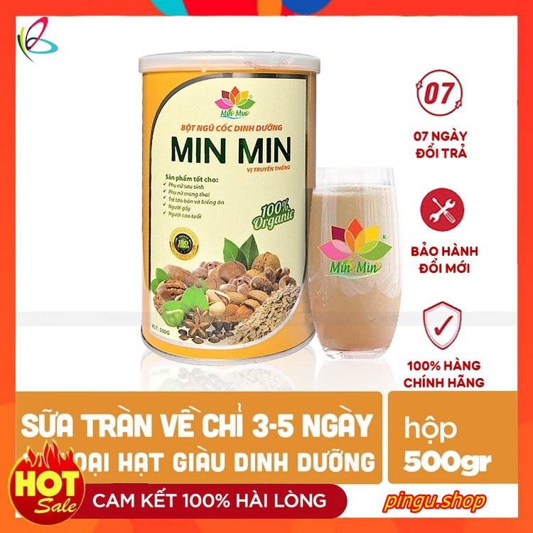 BỘT NGŨ CỐC LỢI SỮA MIN MIN, NGŨ CỐC LỢI SỮA, NGŨ CỐC DINH DƯỠNG CAO CẤP MIN MIN 29 LOẠI HẠT