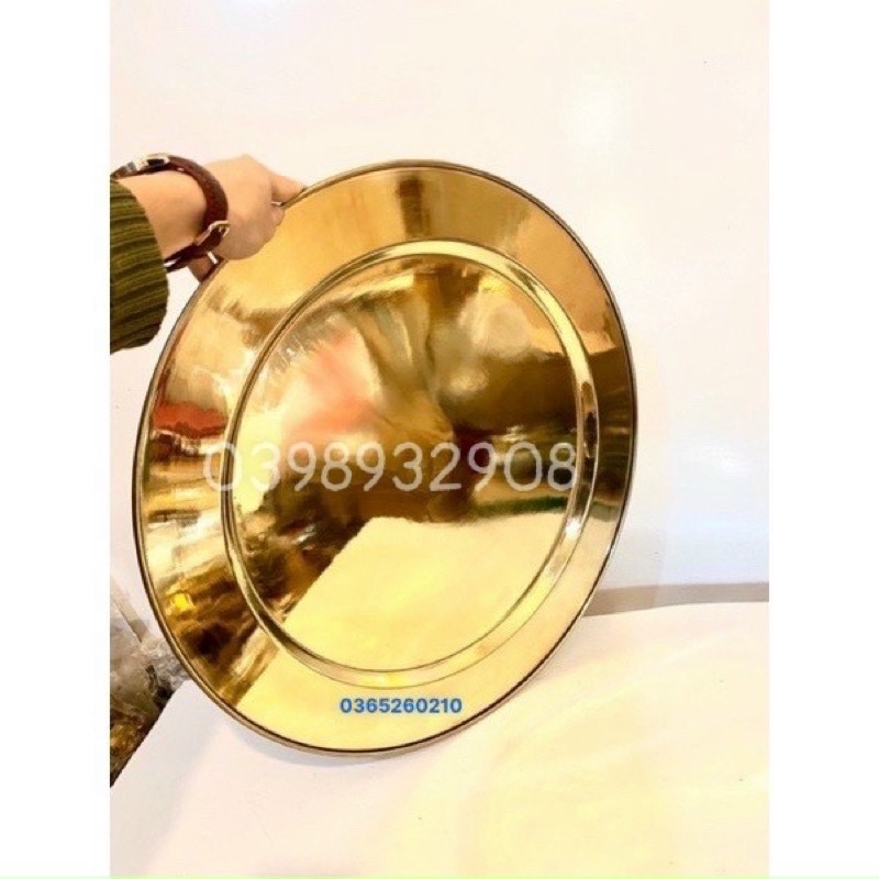 MÂM ĐỒNG TRƠN 57 CM NẶNG 2.5 kg chất liệu bằng đồng nhà sản xuất