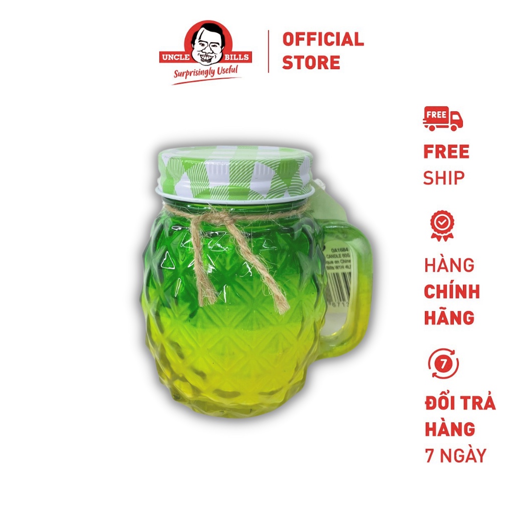 Nến thơm Tinh dầu Thiên nhiên Hương sả - 60g Uncle Bills OA1684