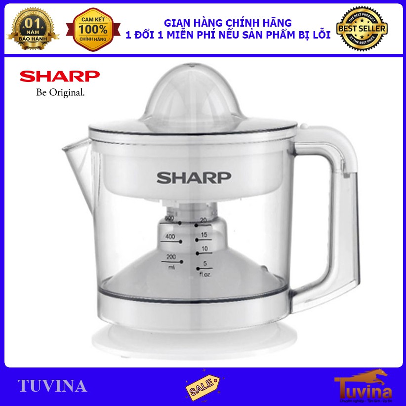 Máy Vắt Cam SHARP EJ-J256-WH - Hàng Chính Hãng (Bảo Hành 12 Tháng)