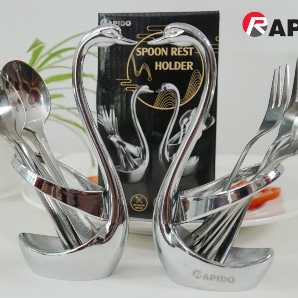 Bộ thìa dĩa inox cao cấp Thiên Nga sang trọng bàn tiệc - Chính hãng Rapido