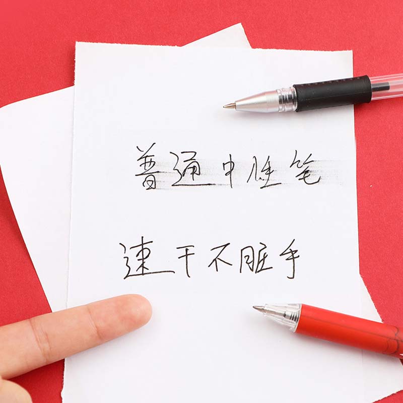 Bút bi mực đen ngòi 0.5mm họa tiết chú mèo may mắn dễ thương