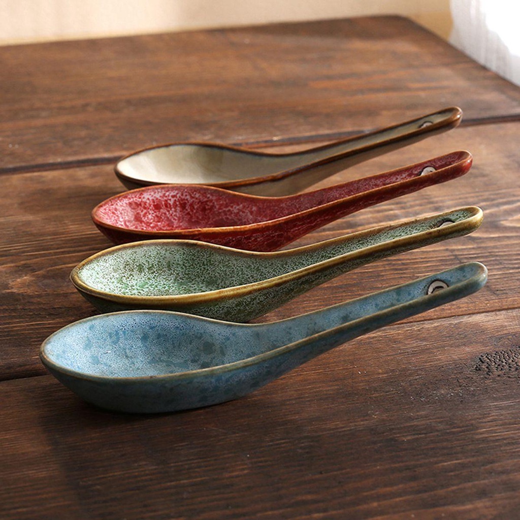 Muỗng Ăn Súp Bằng Sứ Phong Cách Nhật Bản