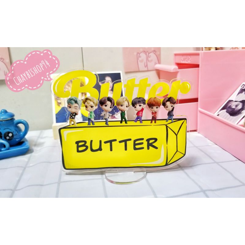 Standee BTS Butter Cartoon (Standee mica trưng bày)