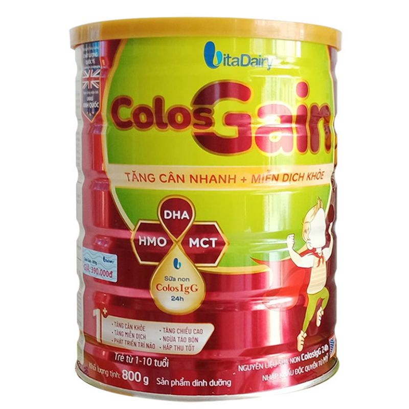 Sữa bột COLOS GAIN 1+ 800g