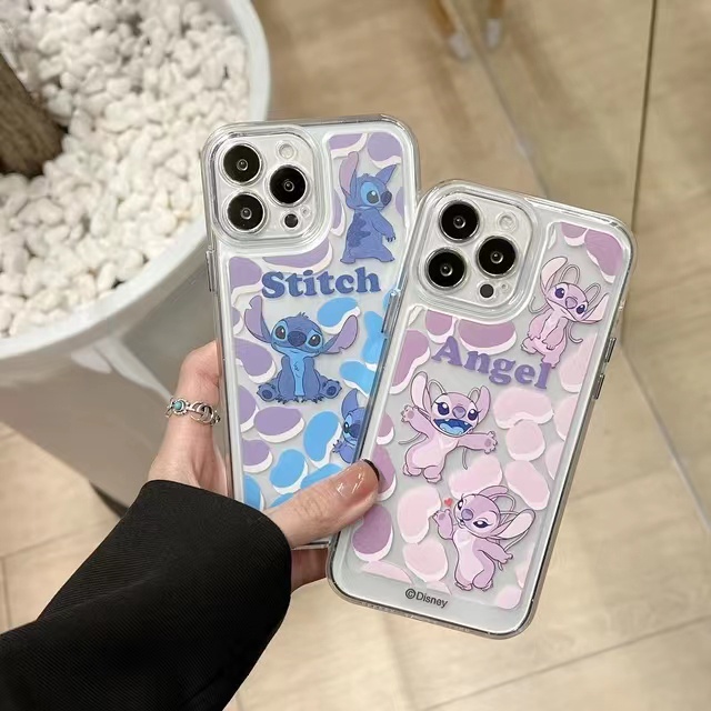 Ốp Điện Thoại Trong Suốt Họa Tiết Hoạt Hình Disney Stitch Dễ Thương Cho iPhone 13 12 11 X XS Pro Max XR 7 8 Plus