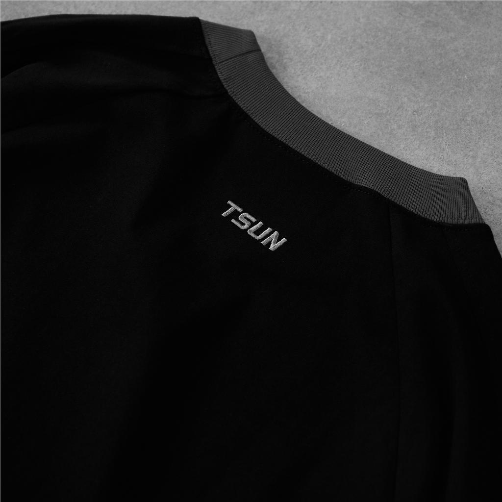 Áo Thun TSUN DualLine Tee - Đen - [UNISEX] - Thêu Logo