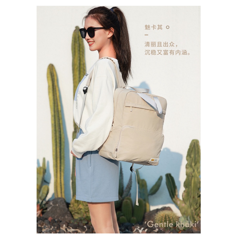 Ba Lô JASMIN NOIR Canvas Cỡ Lớn Thiết Kế Đơn Giản Thời Trang Cho Nữ