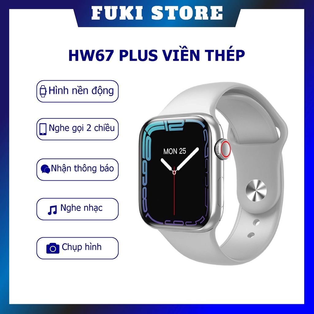 Đồng Hồ Thông Minh HW67 Plus Đổi Hình Nền Tùy Ý I Nghe Gọi 2 Chiều I Nhận Thông Báo SMS, Mess, Insta,..