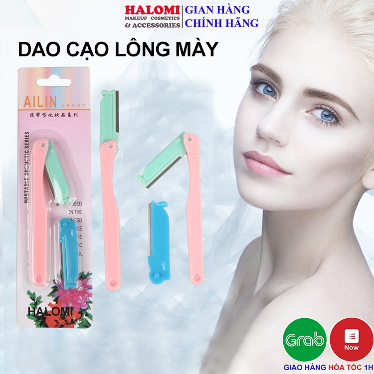 Dao cạo lông mày, tỉa chân mày đẹp tặng lưỡi thay thế HALOMI