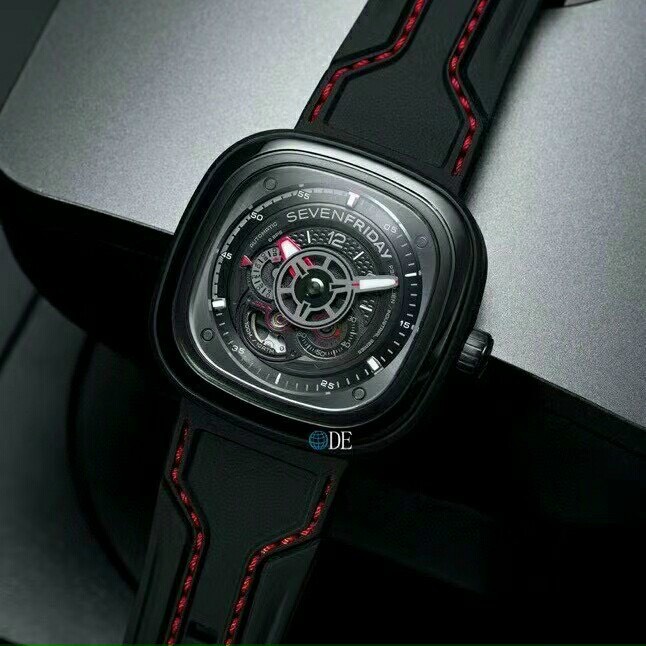 Đồng hồ nam thời trang, SF-S3-01, Automatic, Dây cao su, mặt vuông 47mm, bảo hành 24 tháng - donghokinhmat168