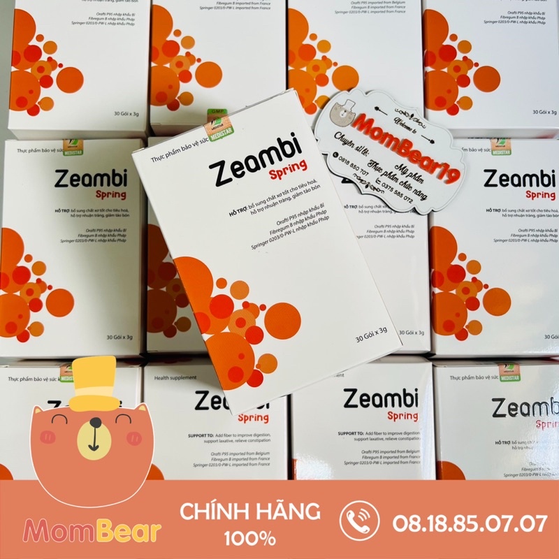 Zeambi Spring 30 gói - Sản phẩm hỗ trợ Táo bón cho Bé